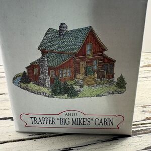 Liberty Falls AH133 Trapper Big Mike’s Cabin Americana Village 1997 Vintage NIB